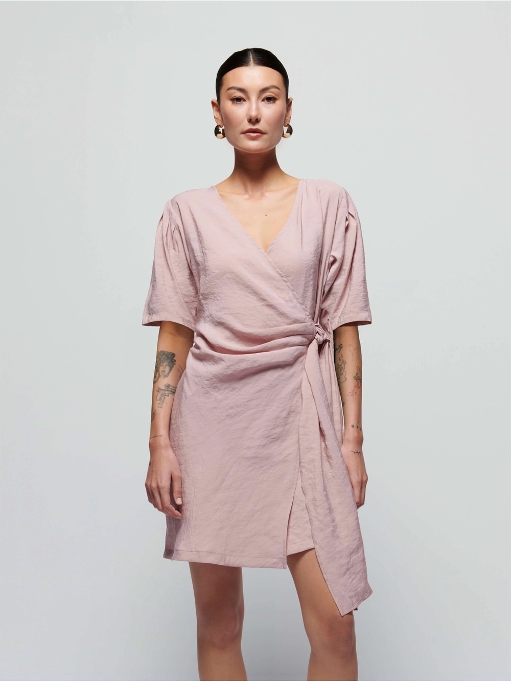 Nation LTD Meredith Tie Front Wrap Dress Sz XS